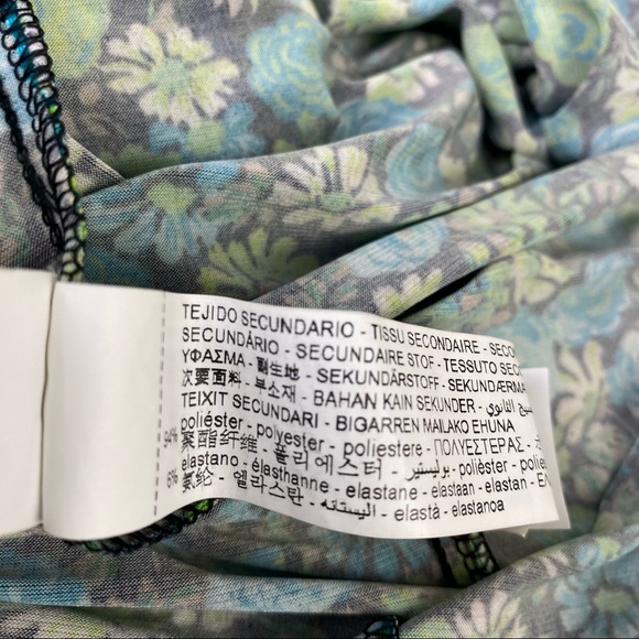 ZARA BLOGGERS FAVE MIX PRINT FLORAL DRAPED MIDI DRESS - Picture 5 of 11